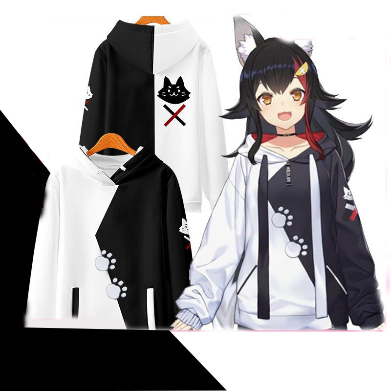 全新 HOLOLIVE Vtuber Hoodie Ookami Mio 長袖 Ayame Cosplay 衛衣上衣外套 | 蝦皮購物