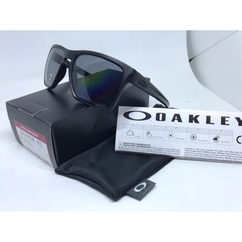 Oakley Sliver XL 消光黑框搭配偏光鏡片太陽眼鏡| 蝦皮購物