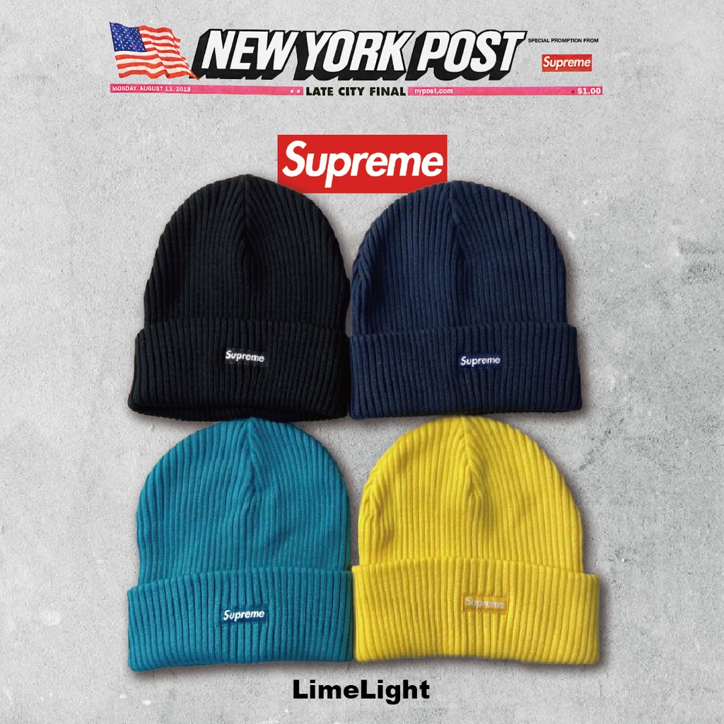 ☆LimeLight☆ 2020 F/W Supreme Wide Rib Beanie 毛帽| 蝦皮購物