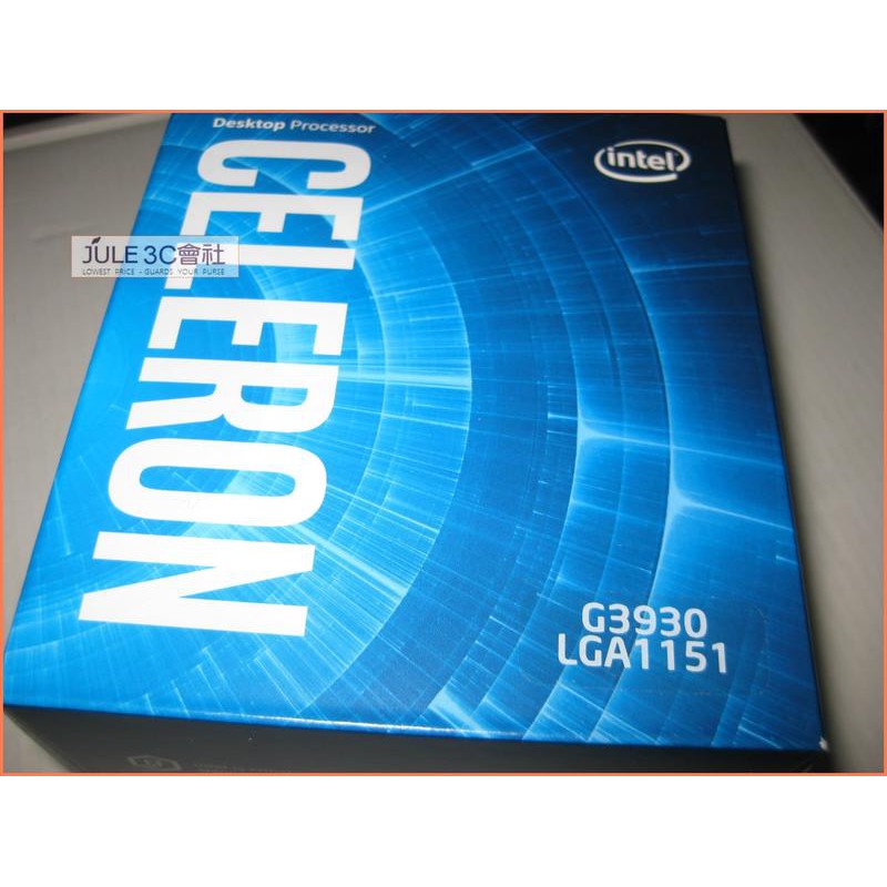 JULE 3C會社-Intel英特爾 Celeron G3930 2.9G/七代/含風扇/雙核心/處理器 CPU | 蝦皮購物