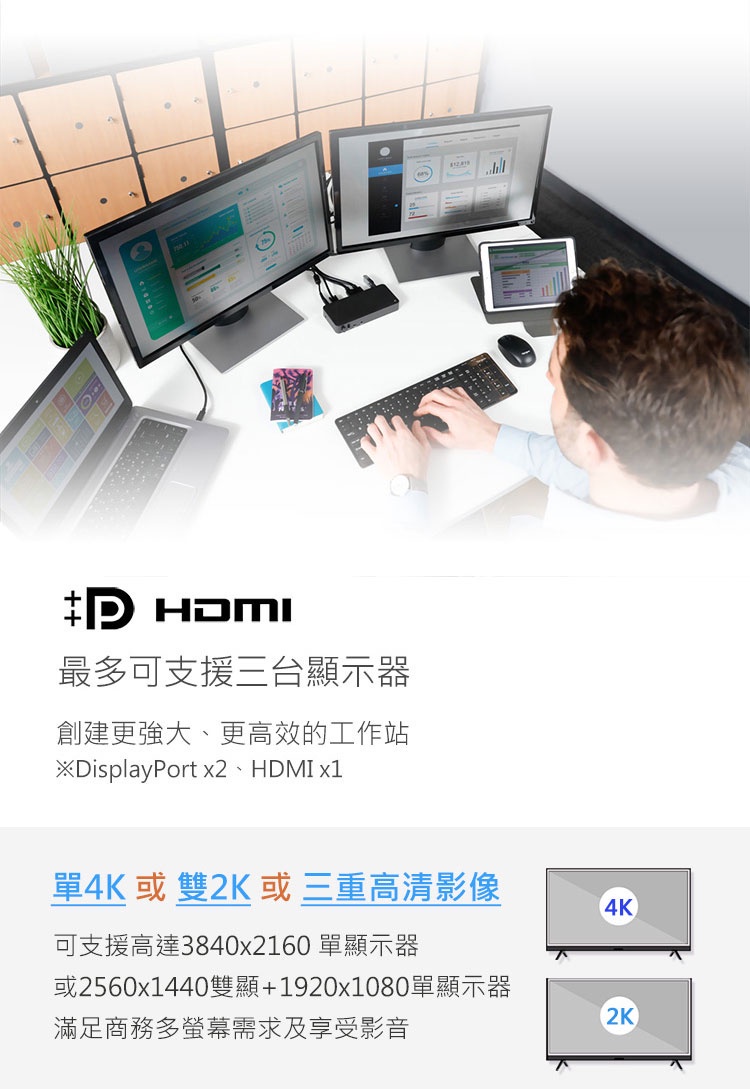 【Targus 泰格斯】 DOCK430 USB-C 4K擴充埠 (企業包裝) | 蝦皮購物