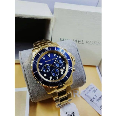 發票含保固 帝安諾-實體店面 Michael Kors 水鬼系列 三眼計時金色 不銹鋼錶帶腕錶 MK8267 | 蝦皮購物