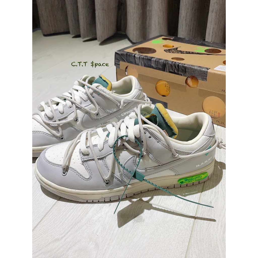 CTT $pace🔹Off-white x Nike dunk low “The 50” No.42 白色鞋帶配軍綠