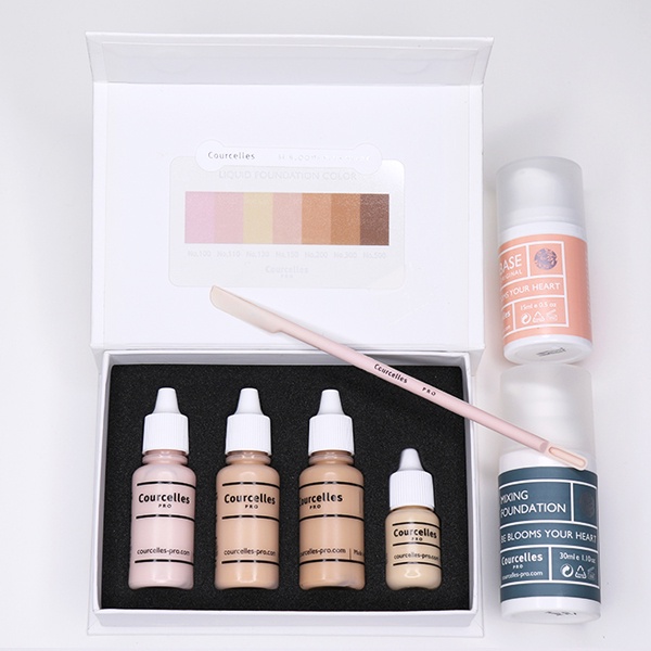 韓國化妝品 [Courcelles]Liquid Foundation Mixing Kit + Base 蝦皮購物