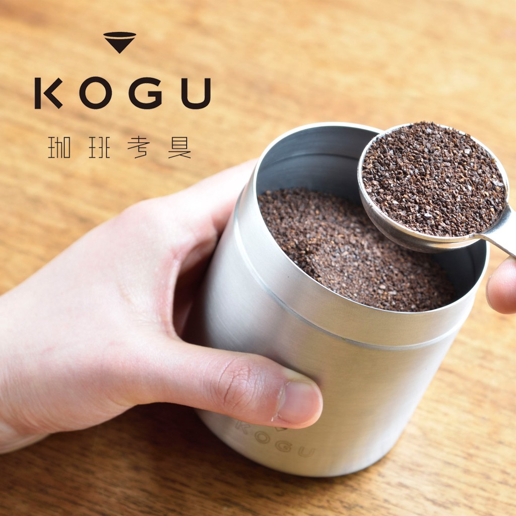 現貨💗日本製KOGU 不鏽鋼咖啡罐100g 珈琲考具18-8不鏽鋼咖啡保存罐咖啡