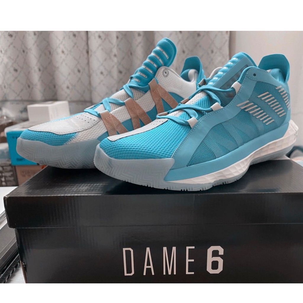 adidas Dame 6 GCA 男生水藍色三國五虎將限量款舒適緩震運動籃球鞋