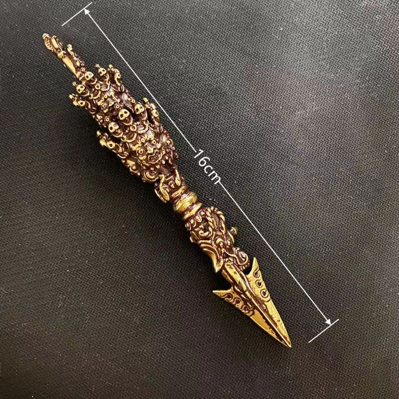 🔥手工精品🔥純銅新款穢跡金剛杵降魔杵法器金剛撅龍頭杵純金屬 🔥手工精品🔥純銅新款穢跡金剛杵降魔杵法器金剛撅龍頭杵純金屬