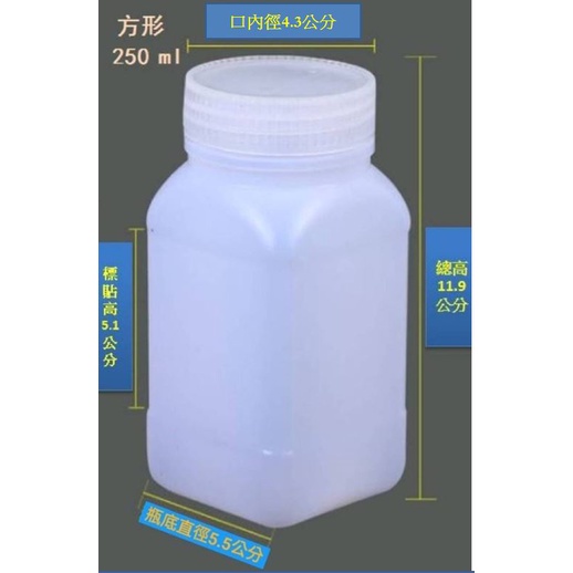 現貨 附內蓋 廣口瓶 方形 / 圓形瓶 PE材質 密封瓶 樣本瓶 塑料瓶 分裝瓶 粉末瓶 | 蝦皮購物