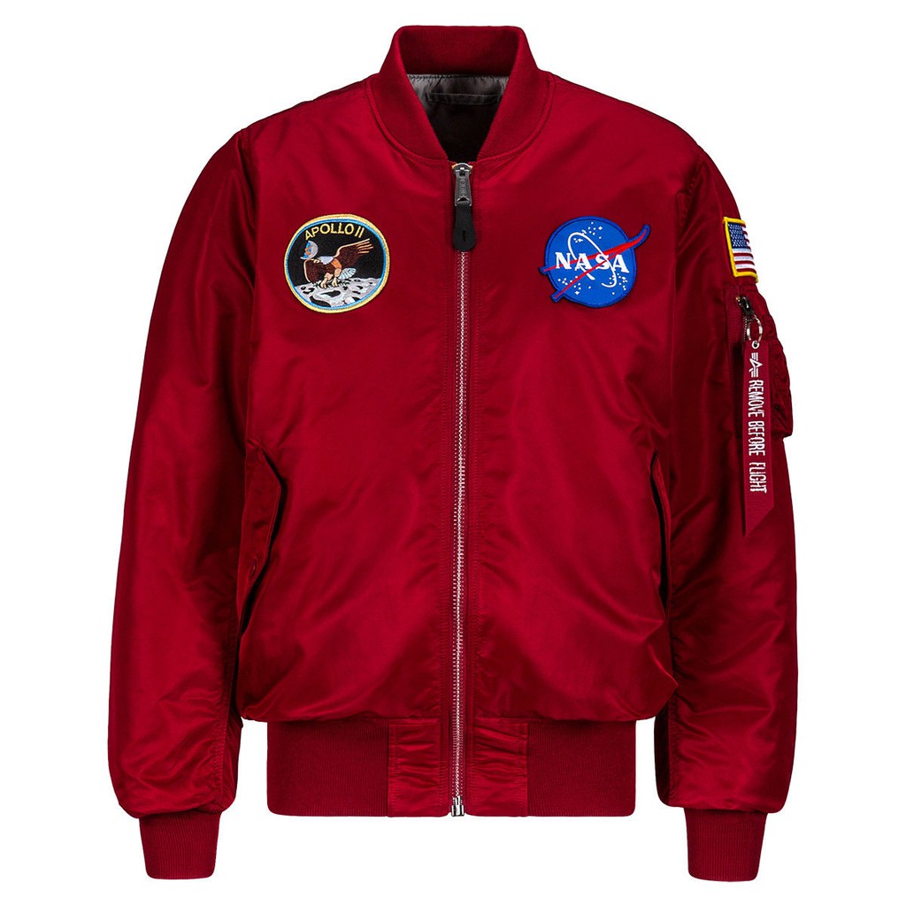 美國公司貨ALPHA INDUSTRIES NASA APOLLO MA-1 USA 美版刺繡黑防風飛行