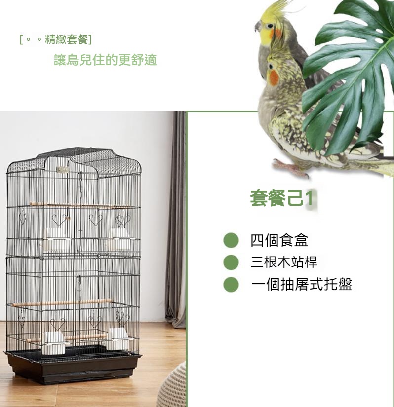 【半額】 免運｜可開統編｜鸚鵡鳥籠白鐵鳥籠寵兒新傢大型豪華活鳥籠鸚鵡 鳥かご・パーツ類