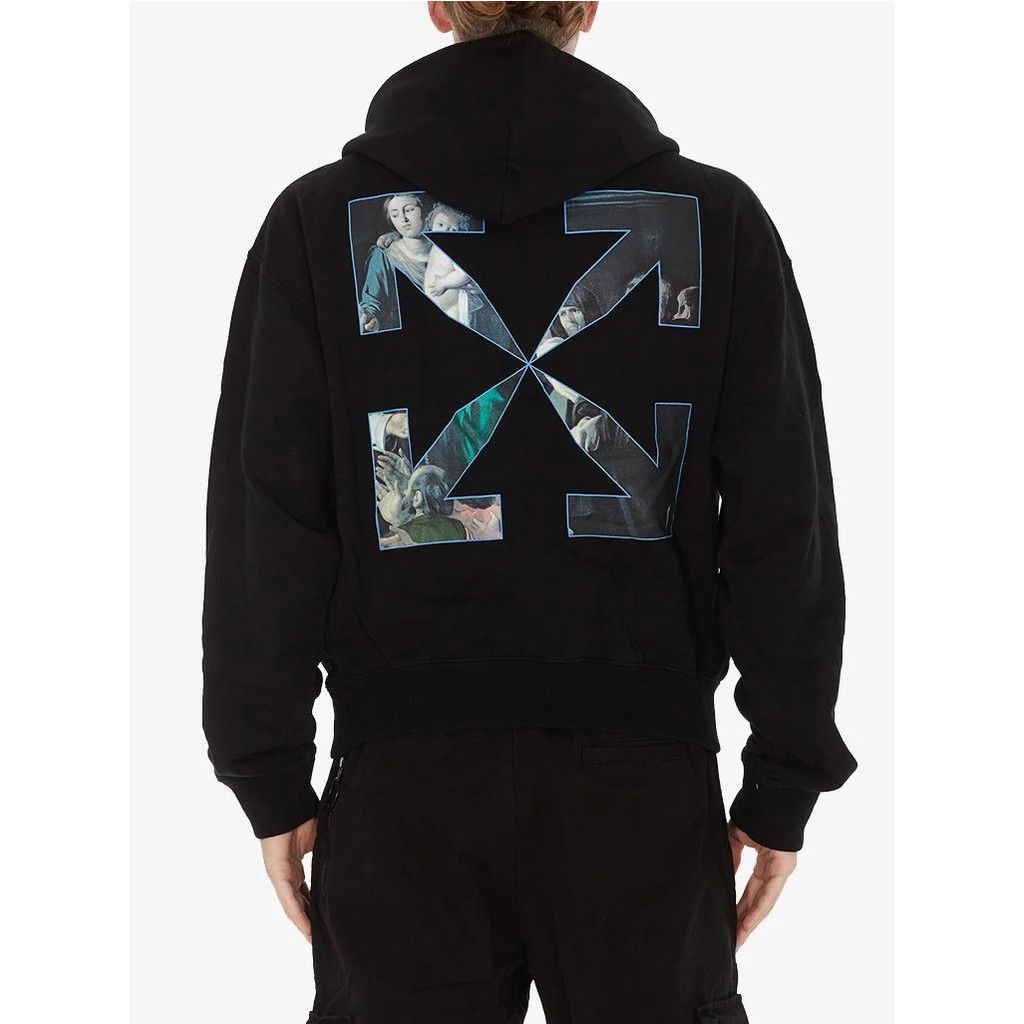 【逢甲 FUZZY】Off White Caravaggio Paintings Hoodie 長袖 帽T 聖母 黑