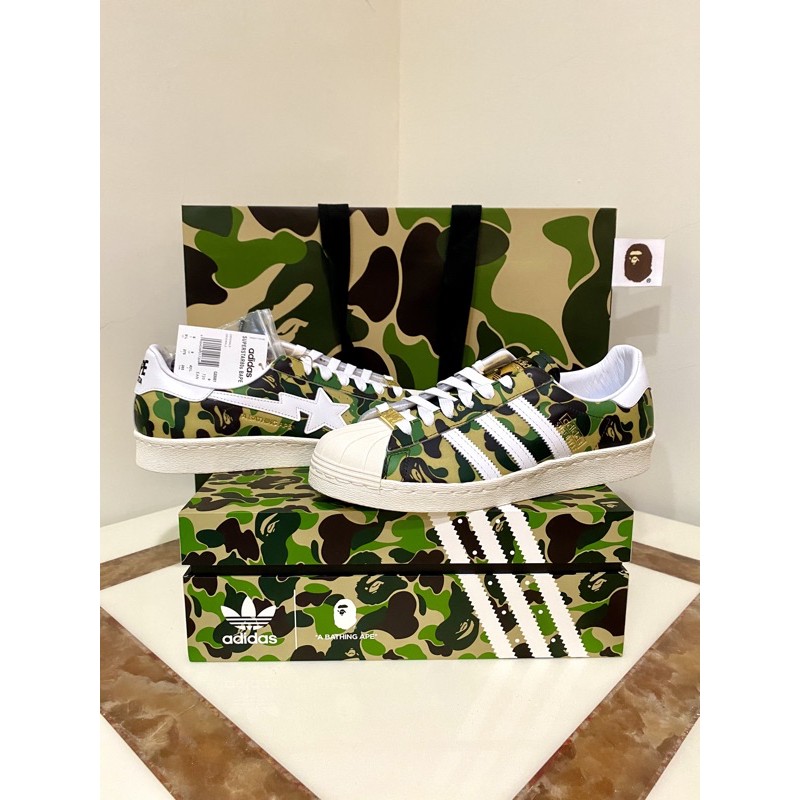 Camo adidas bape sale