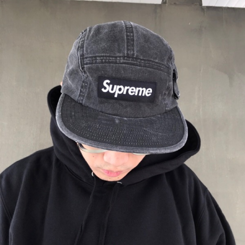 日本代購現貨全新品SUPREME 19FW 口袋五分割帽老帽黑色| 蝦皮購物