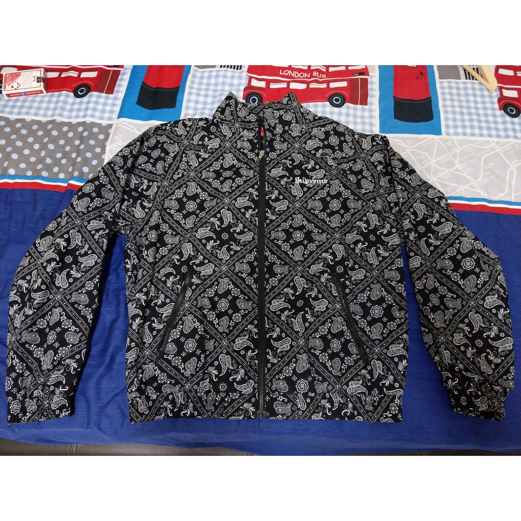 Supreme Bandana Track Jacket Black (2018SS 全新M 號) 大降價| 蝦皮購物