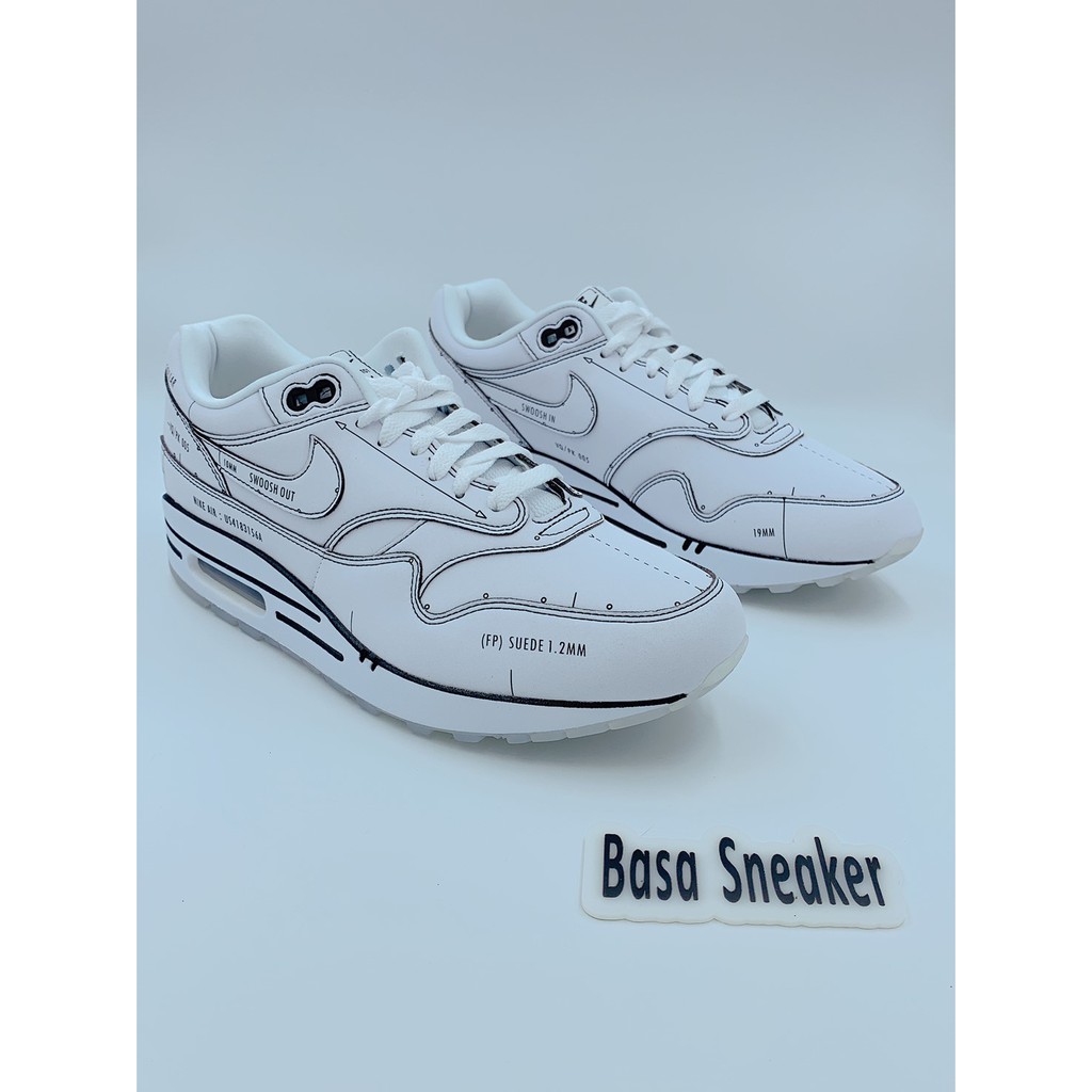 Basa Sneaker】NIKE AIR MAX 1 SKETCH TO SHELF 手稿圖CJ4286-100