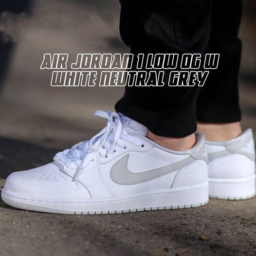 [現貨]沃皮斯Air Jordan 1 Low OG Neutral Grey 灰白 女鞋 CZ0775-100