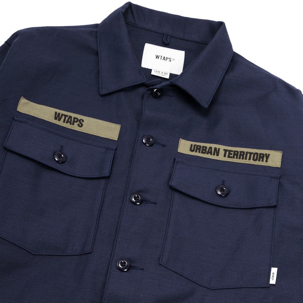 逢甲FUZZY】WTAPS BUDS LS /COTTON.SATIN 口袋襯衫外套202BRDT