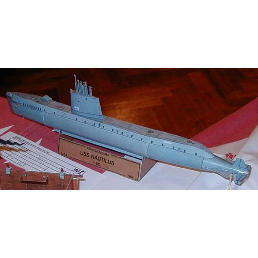 DIY Papercraft 簡單潛水艇圖案紙-USS-Nautilus-SSN-571 | 蝦皮購物