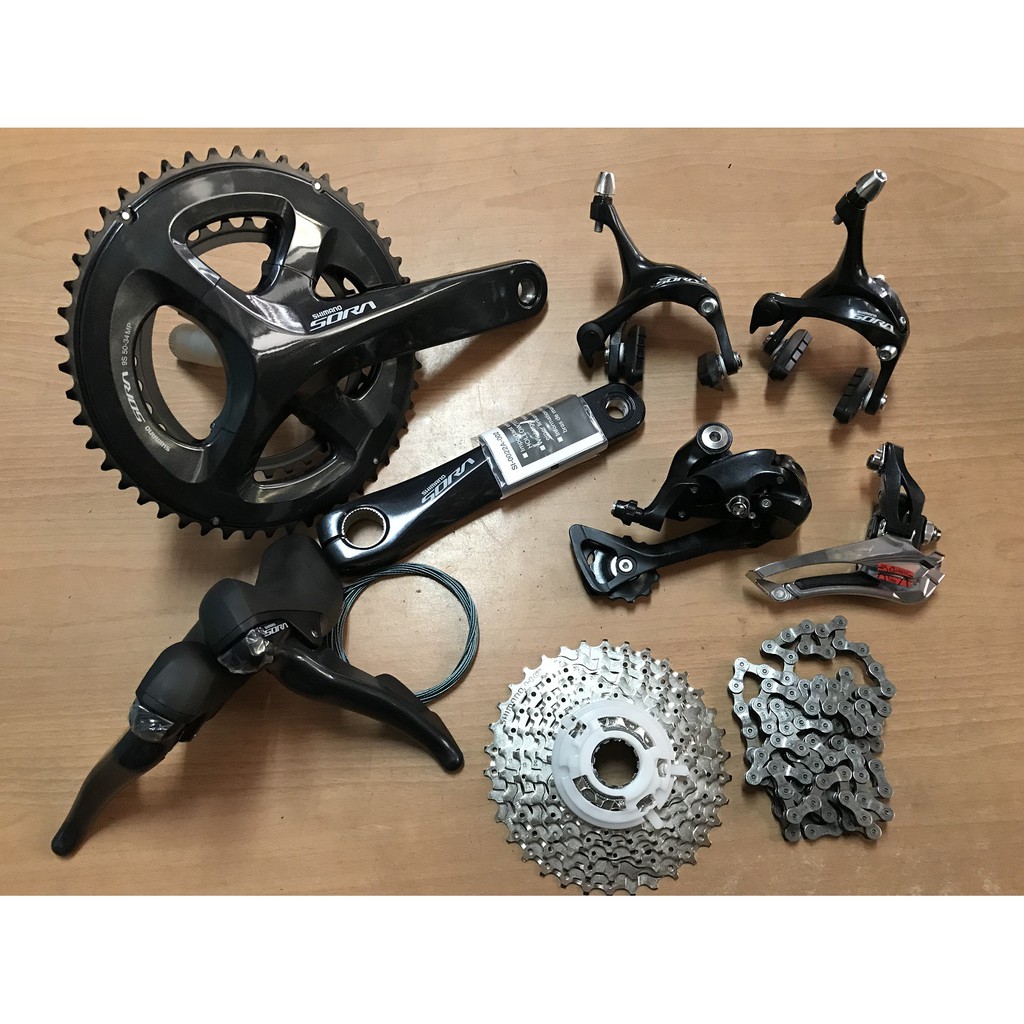 火雞Tth 原廠散裝爬坡利器 日本Shimano SORA R3030 3x9速大全套 50/34T 170 | 蝦皮購物