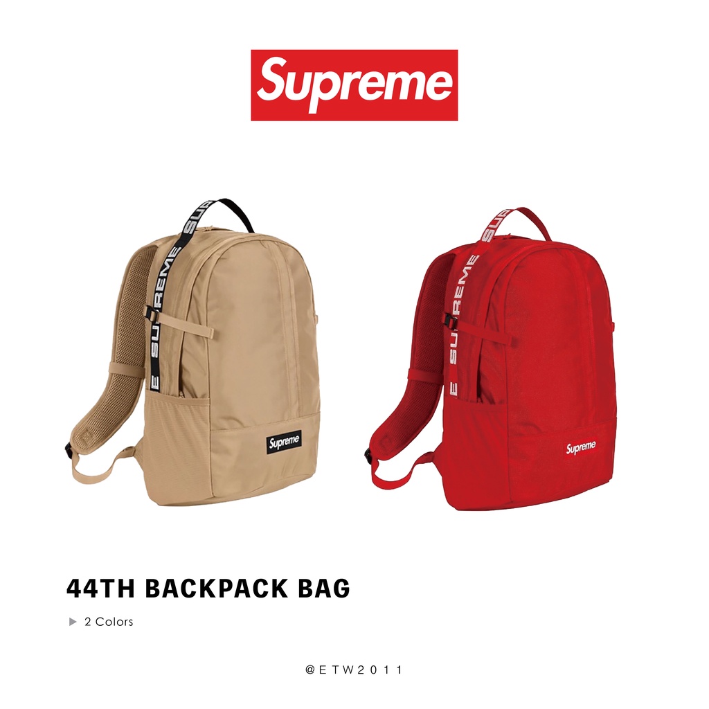 ☆ETW☆【一中店】春夏SS Supreme Backpack Bag 44代44TH 後背包黑紅