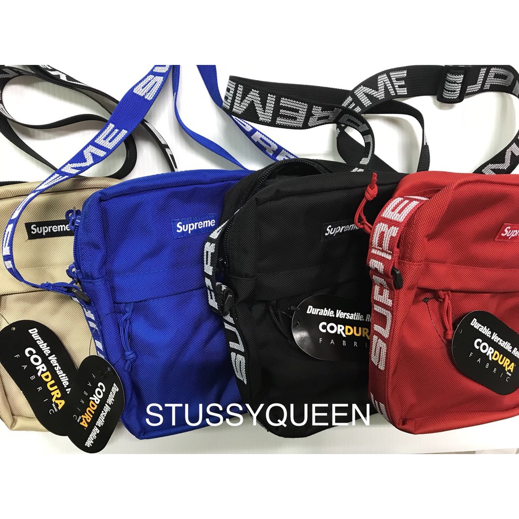 全新正品現貨2018 SS Supreme shoulder Bag 44代44TH 側背包黑紅卡其藍