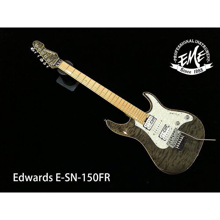 Edwards Snapper E-SN-150FR 電吉他大搖座/黑色/雙單雙/24格亞邁