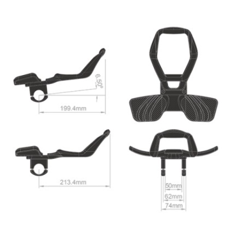 Triathlon Bike ControlTech Falcon Mini Clip-On Aerobars – Stem-Mounted ...