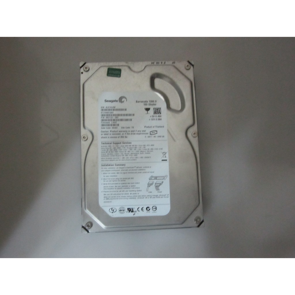 Seagate~3.5吋~160GB(SATA)~硬碟~型號ST3160812AS | 蝦皮購物