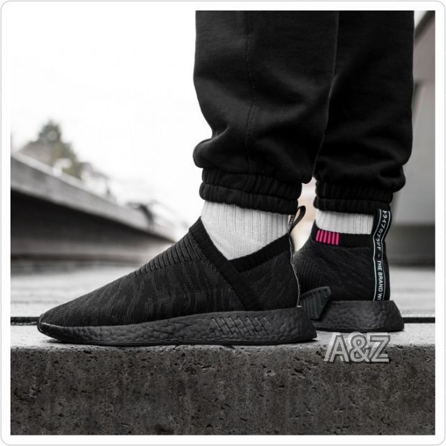 Adidas nmd cs2 primeknit triple black sale