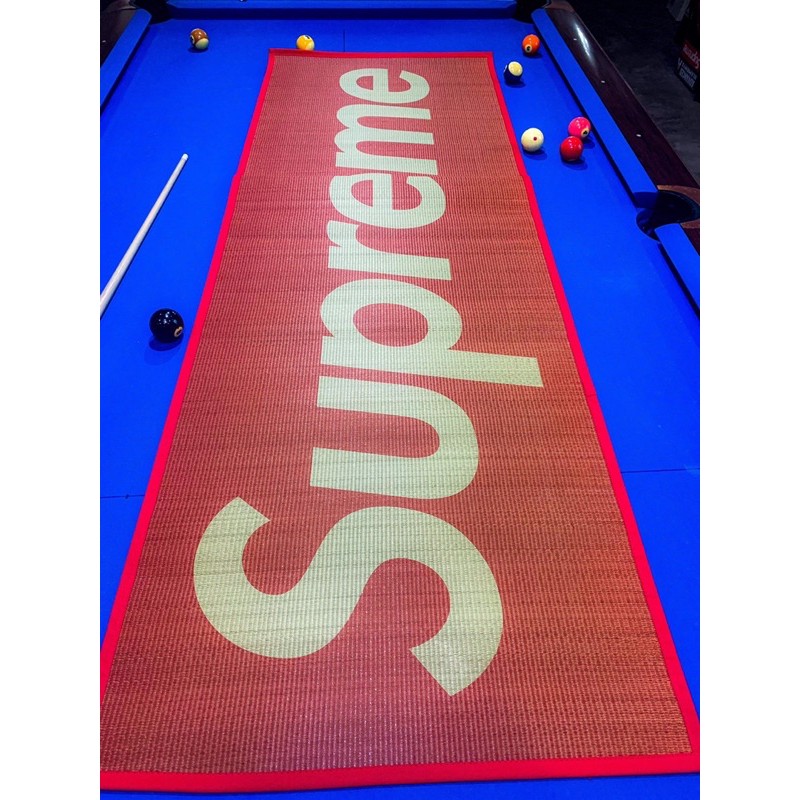 supreme Woven straw mat ブラック ラグマット