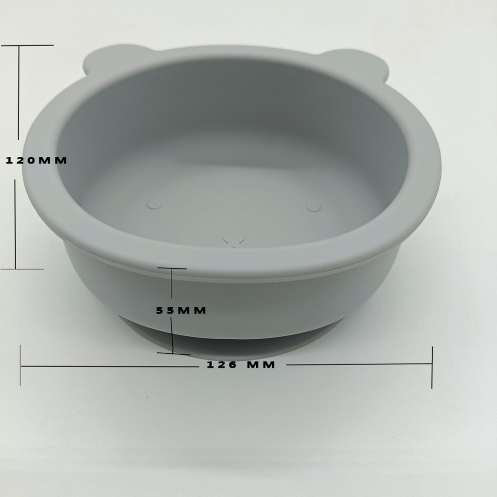 開心熊仔矽膠餐具系列-吸盤沙拉碗