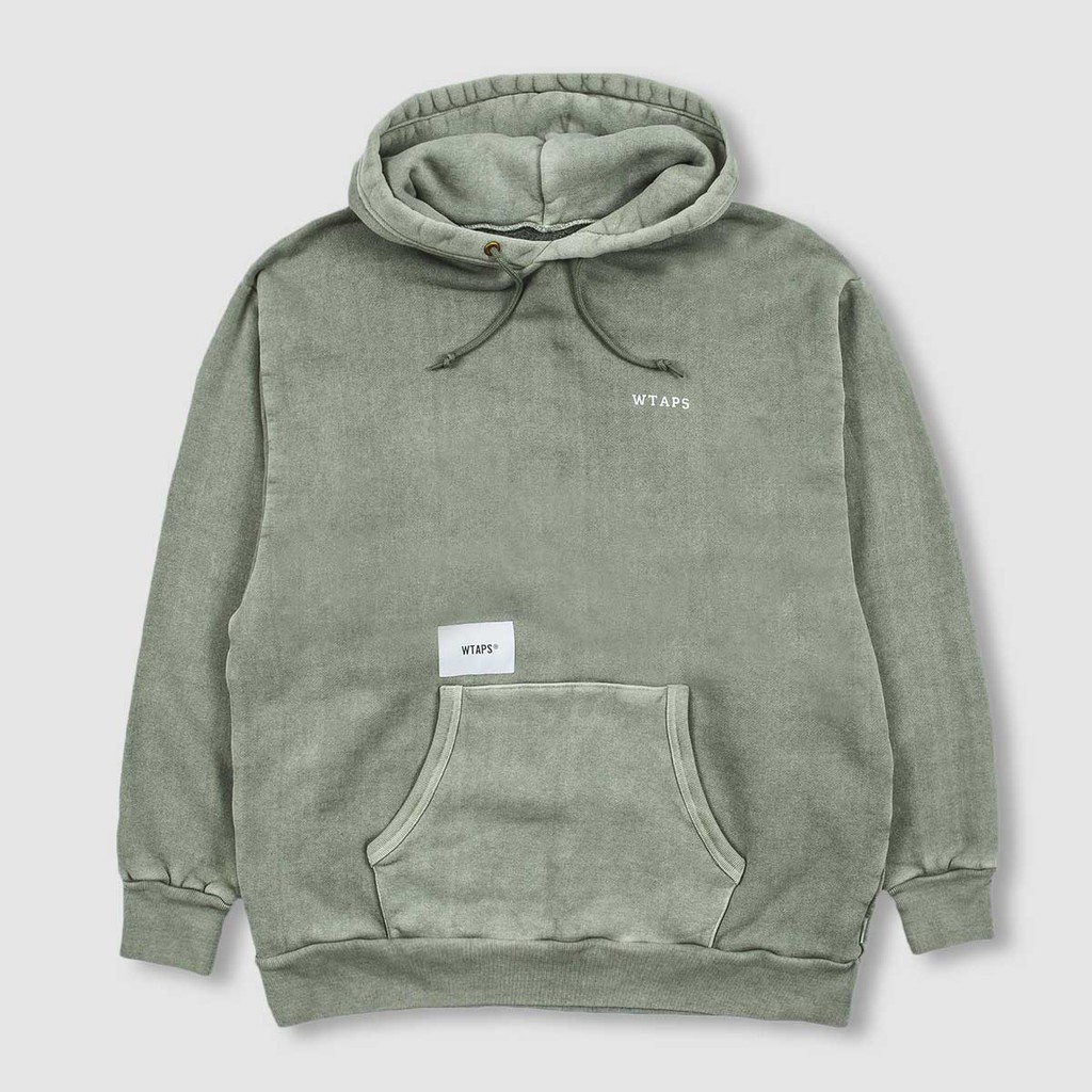 WTAPS 19AW COLLEGE. DESIGN HOODED 03 水洗帽踢綠M | 蝦皮購物