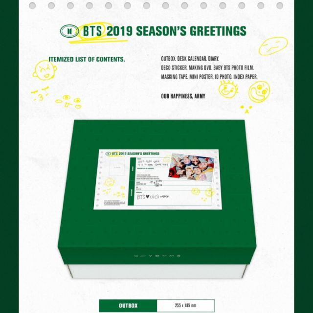 BTS 2019 SEASON'S GREETINGS年曆組 | 蝦皮購物
