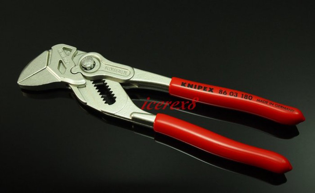 美德工具】Knipex 86 03 180 Pliers Wrench 多功水管鉗活動扳手(一支抵