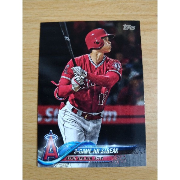 MLB Topps 球卡大谷翔平Ohtani 天使隊連續三場全壘打紀念| 蝦皮購物