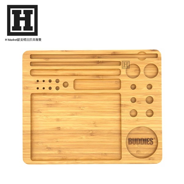 BUDDIES Bamboo Rolling Tray Small, 23.5x15.5x2 cm