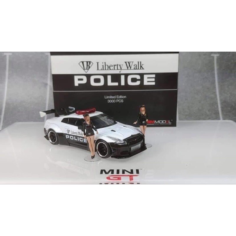 未開封新品 MINI GT 147 LB WORS Nissan GT-R R35 Liberty Walk Police-