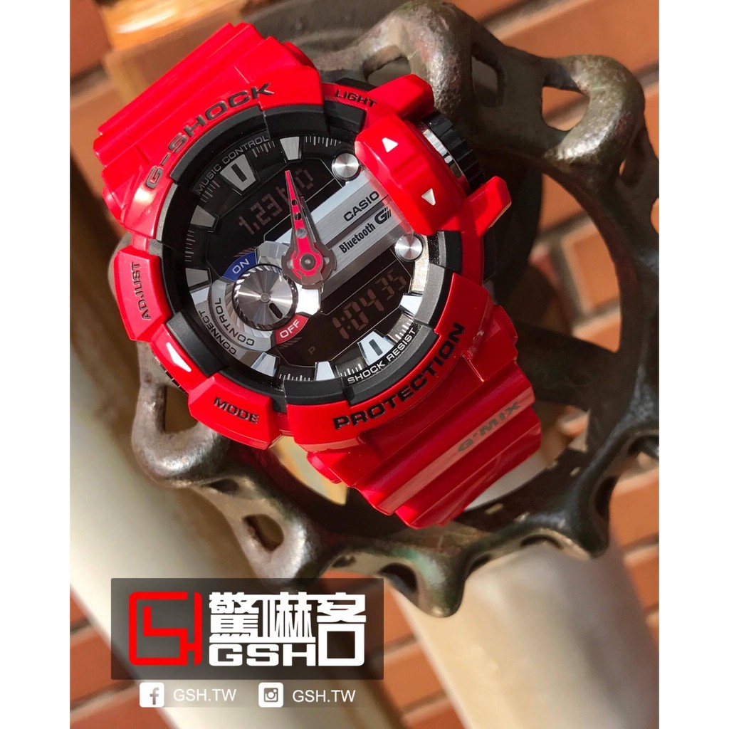 【驚嚇客】G-SHOCK GBA-400 紅 藍芽 手機連線 音樂控制