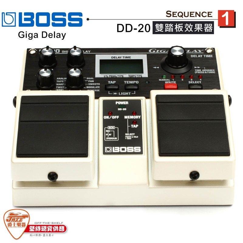 爵士樂器】公司貨BOSS DD-20 DELAY 電吉他效果器延遲雙踏板| 蝦皮購物