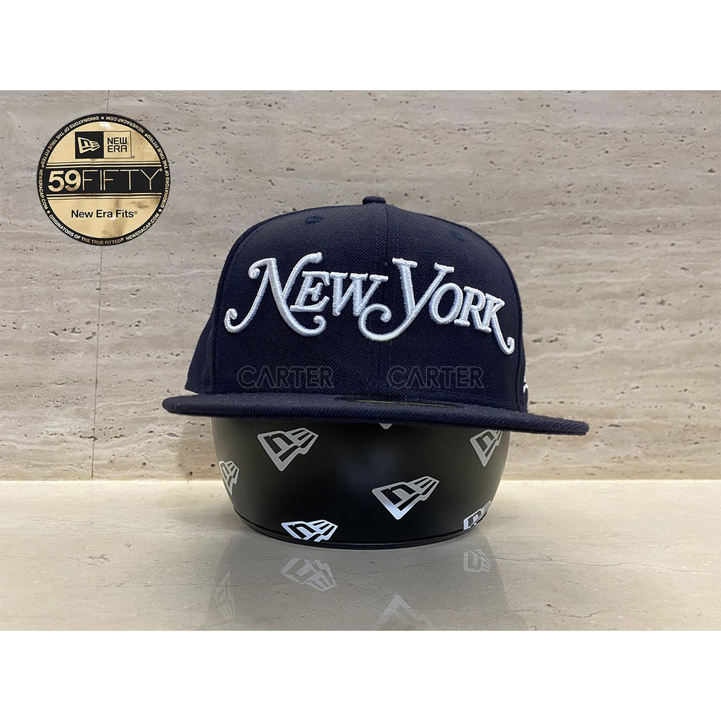 New Era Branded New York Navy 59Fifty 紐約大字深藍色全封帽| 蝦皮購物