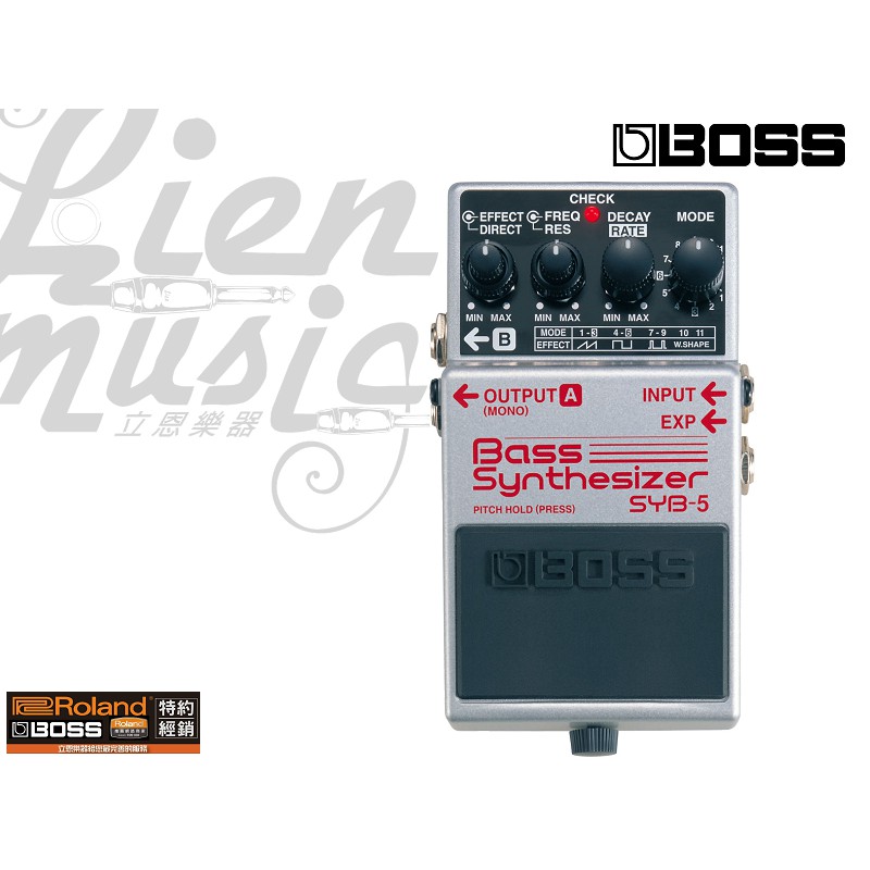 立恩樂器效果器專賣』免運公司貨保固BOSS SYB-5 Bass Synthesizer 貝斯