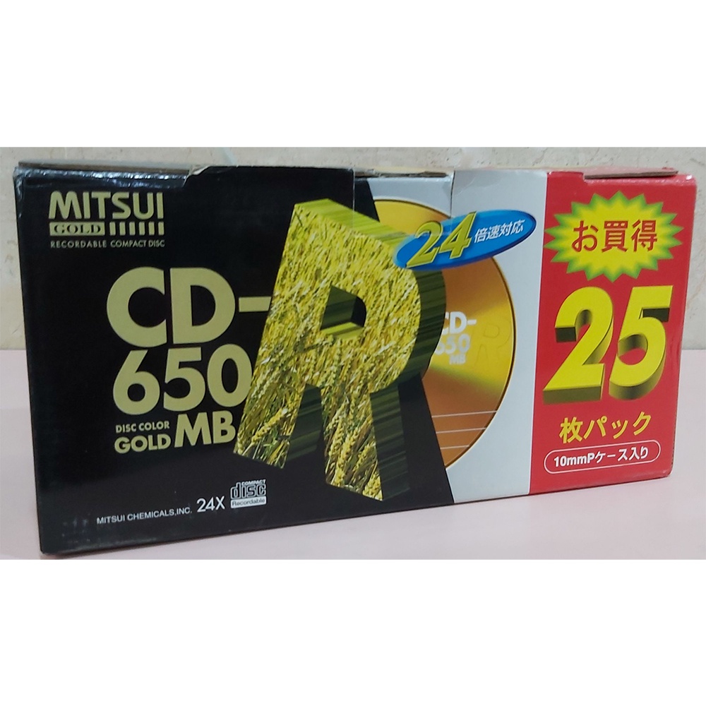 Mitsui】GOLD 24x CD-R頂級雙白金片限燒資料(25入單片盒裝) | 蝦皮購物