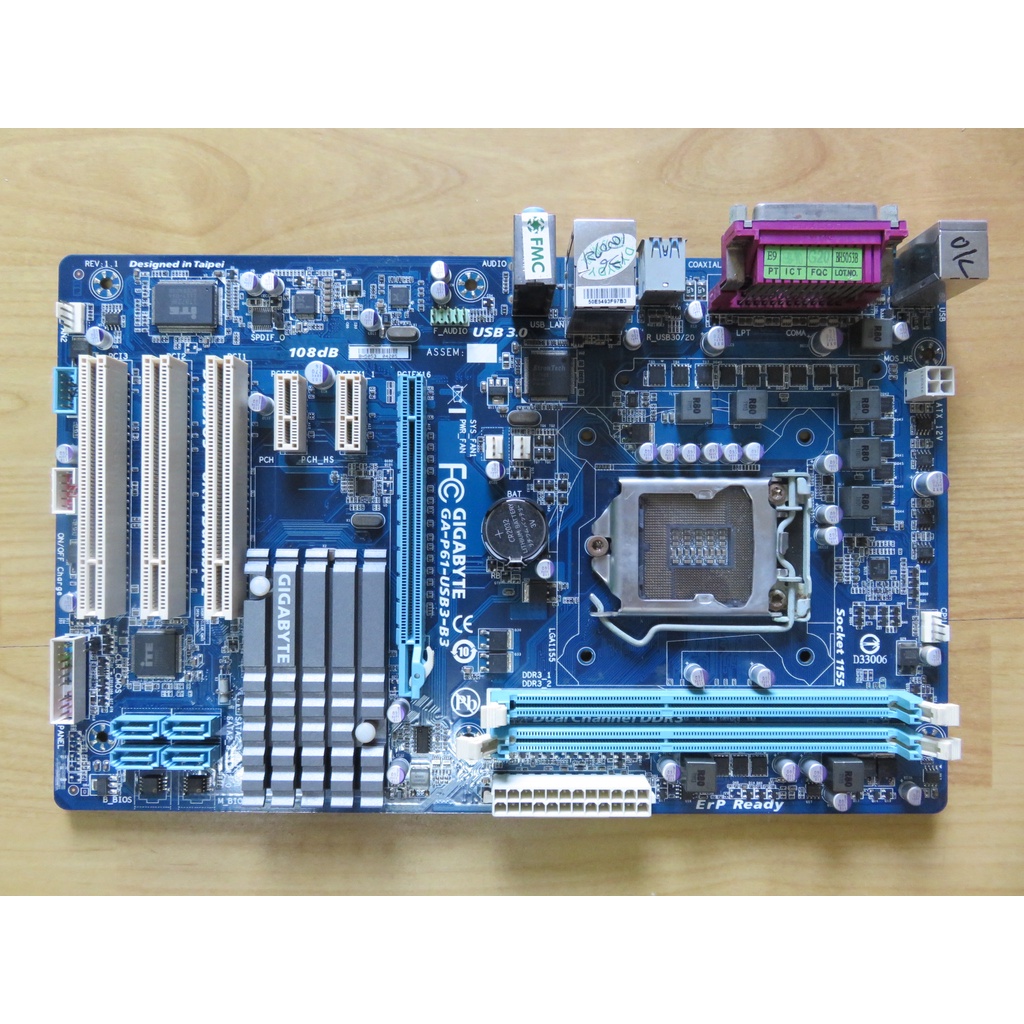 A.1155主機板-GA-P61-S3-B3 全固態電容 雙通道 i7 i5 i3 DualBIOS 3TB直購價720 | 蝦皮購物