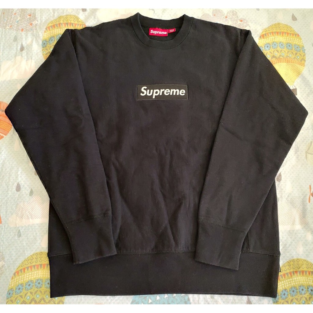 Supreme Box Logo Crewneck Sweatshirt 大學T 黑色M號| 蝦皮購物