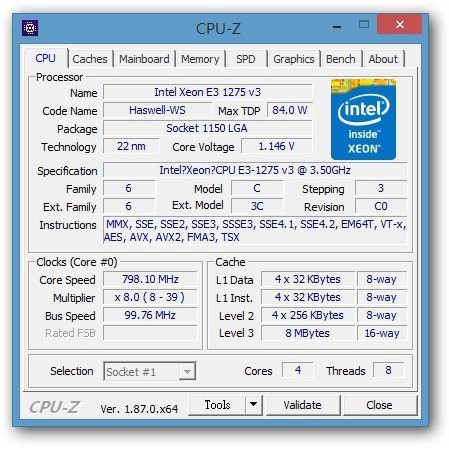 Intel Xeon 四代E3-1275 V3 1150 CPU (效能接近i7-4790) 附風扇| 蝦皮購物