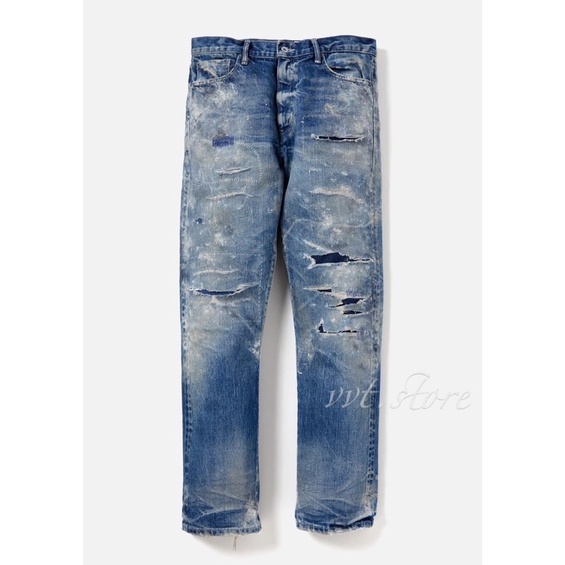 NEIGHBORHOOD 21AW 212 SAVAGE . DP MID / C-PT 水洗破壞補丁牛仔褲  