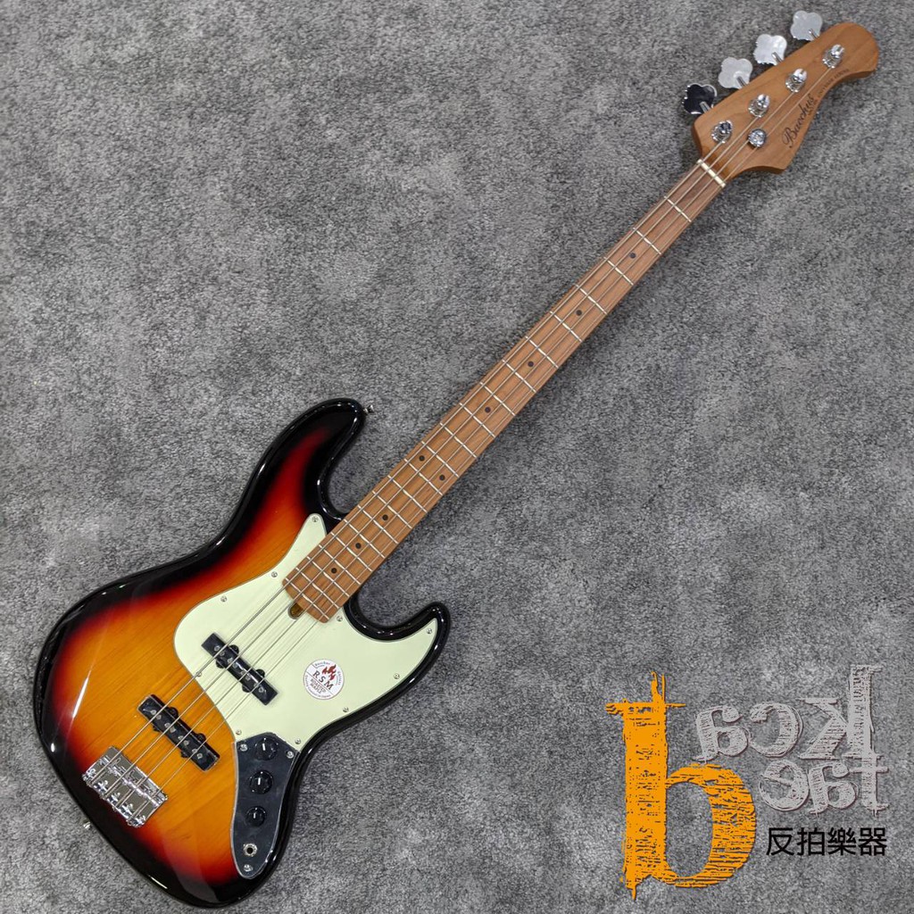 反拍樂器】Bacchus Bass BJB-1-RSM/M 3TS 夕陽漸層貝斯烘烤楓木指板