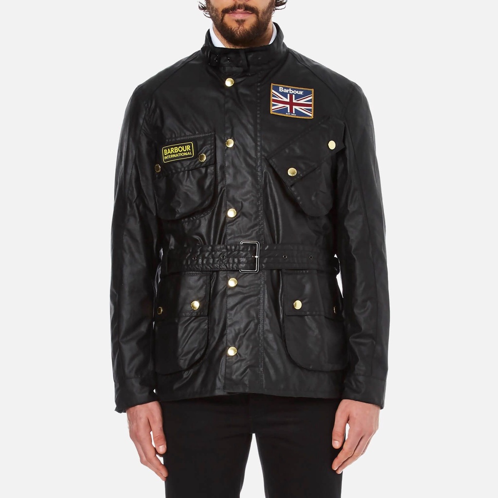 英國製Barbour International UNION 聯盟限定版油蠟布料摩托車夾克 