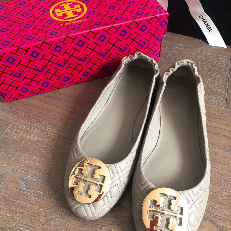 Minnie Travel Ballet Flats Tory Burch Minnie Flats French Gray