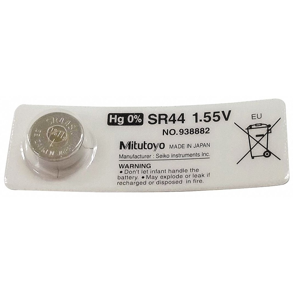 【卡尺專家】日本Mitutoyo三豐SR44 1.55V鈕扣電池 原廠電池(一式三顆電池) | 蝦皮購物